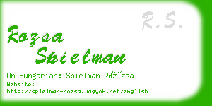 rozsa spielman business card
